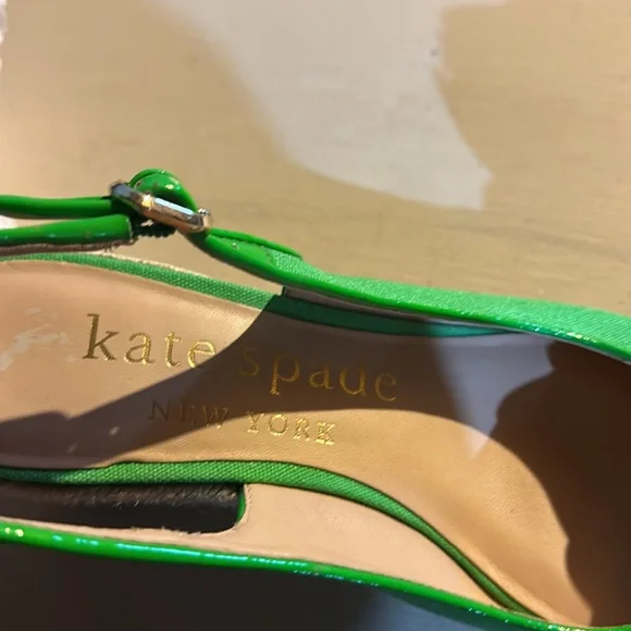 Kate Spade green espadrille shoes worn once. SALE!!!! - Picture 5 of 5